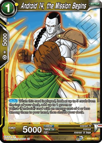 Android 14, the Mission Begins (EB1-40) [Battle Evolution Booster] | North Valley Games
