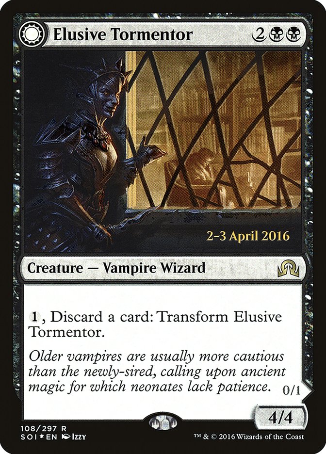 Elusive Tormentor // Insidious Mist [Shadows over Innistrad Prerelease Promos] | North Valley Games