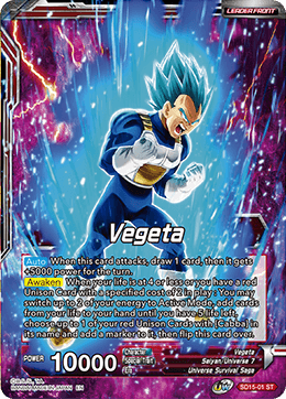 Vegeta // SSB Vegeta, Spirit Boost Elite (Starter Deck Exclusive) (SD15-01) [Cross Spirits] | North Valley Games