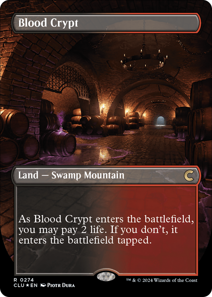 Blood Crypt (Borderless) [Ravnica: Clue Edition] | North Valley Games