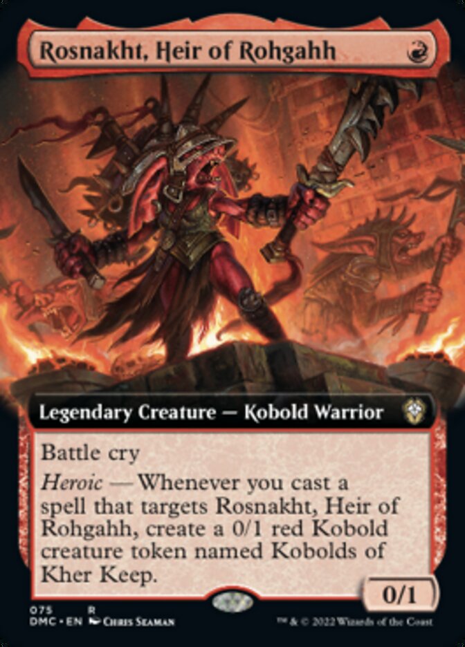 Rosnakht, Heir of Rohgahh (Extended Art) [Dominaria United Commander] | North Valley Games
