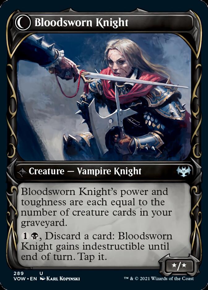 Bloodsworn Squire // Bloodsworn Knight (Showcase Fang Frame) [Innistrad: Crimson Vow] | North Valley Games