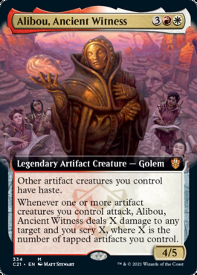 Alibou, Ancient Witness (Extended Art) [Commander 2021] | North Valley Games