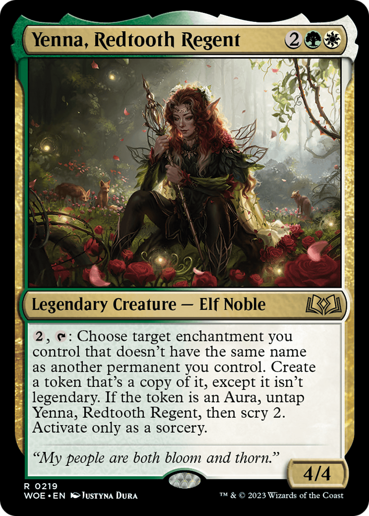 Yenna, Redtooth Regent [Wilds of Eldraine Prerelease Promos] | North Valley Games