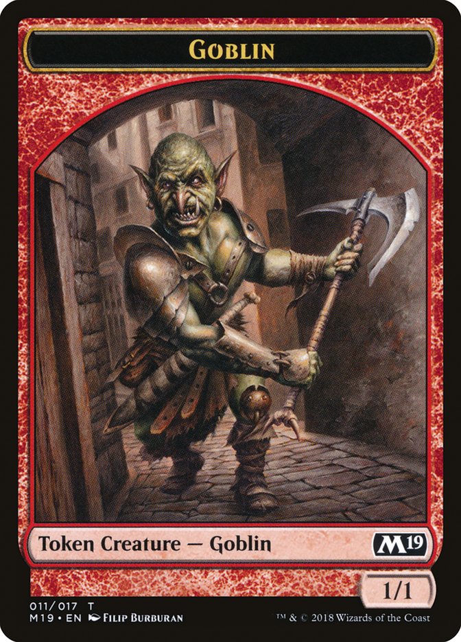 Zombie // Goblin Double-Sided Token (Game Night) [Core Set 2019 Tokens] | North Valley Games