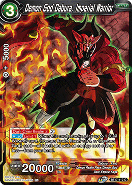 Demon God Dabura, Imperial Warrior (BT17-112) [Ultimate Squad] | North Valley Games