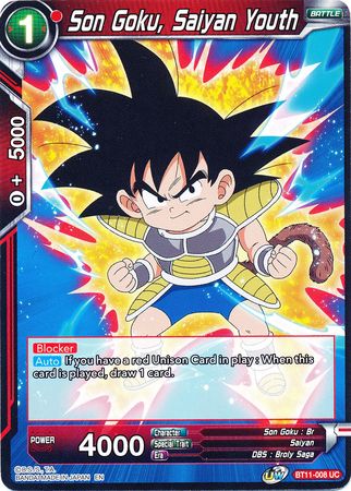 Son Goku, Saiyan Youth (BT11-008) [Vermilion Bloodline] | North Valley Games