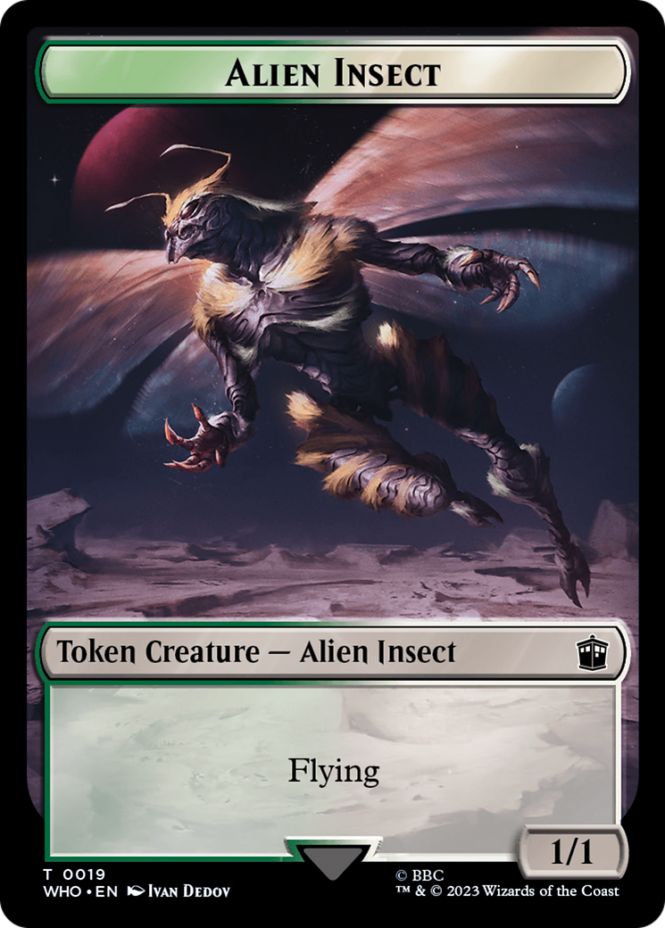 Alien Angel // Alien Insect Double-Sided Token [Doctor Who Tokens] | North Valley Games