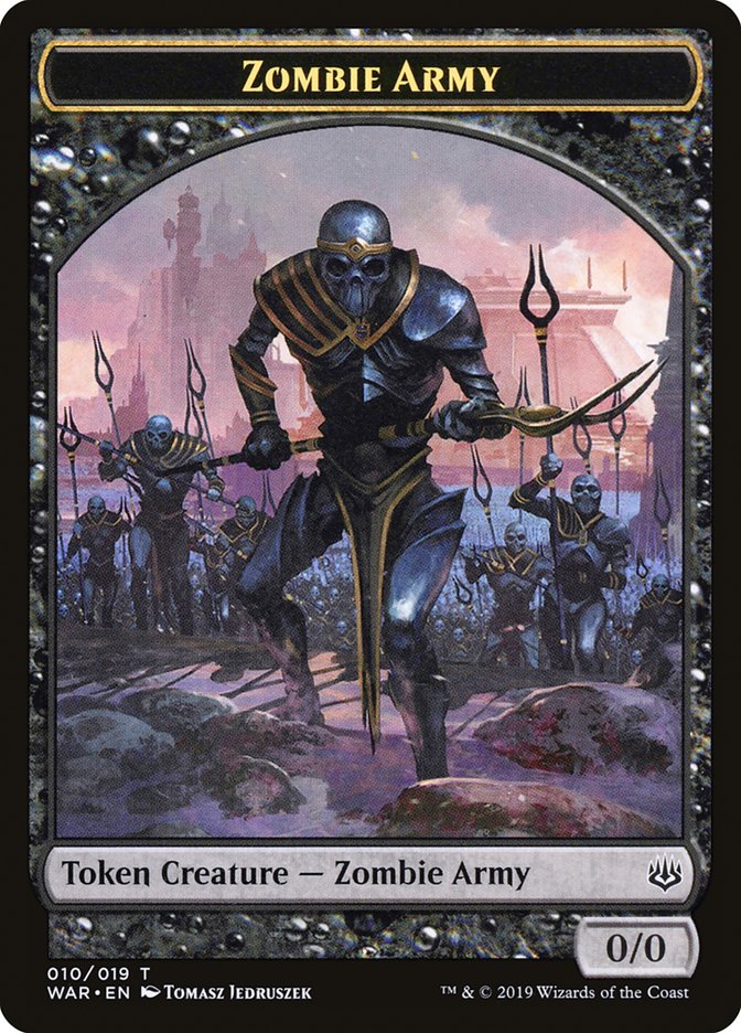 Zombie Army Token (010/019) [War of the Spark Tokens] | North Valley Games