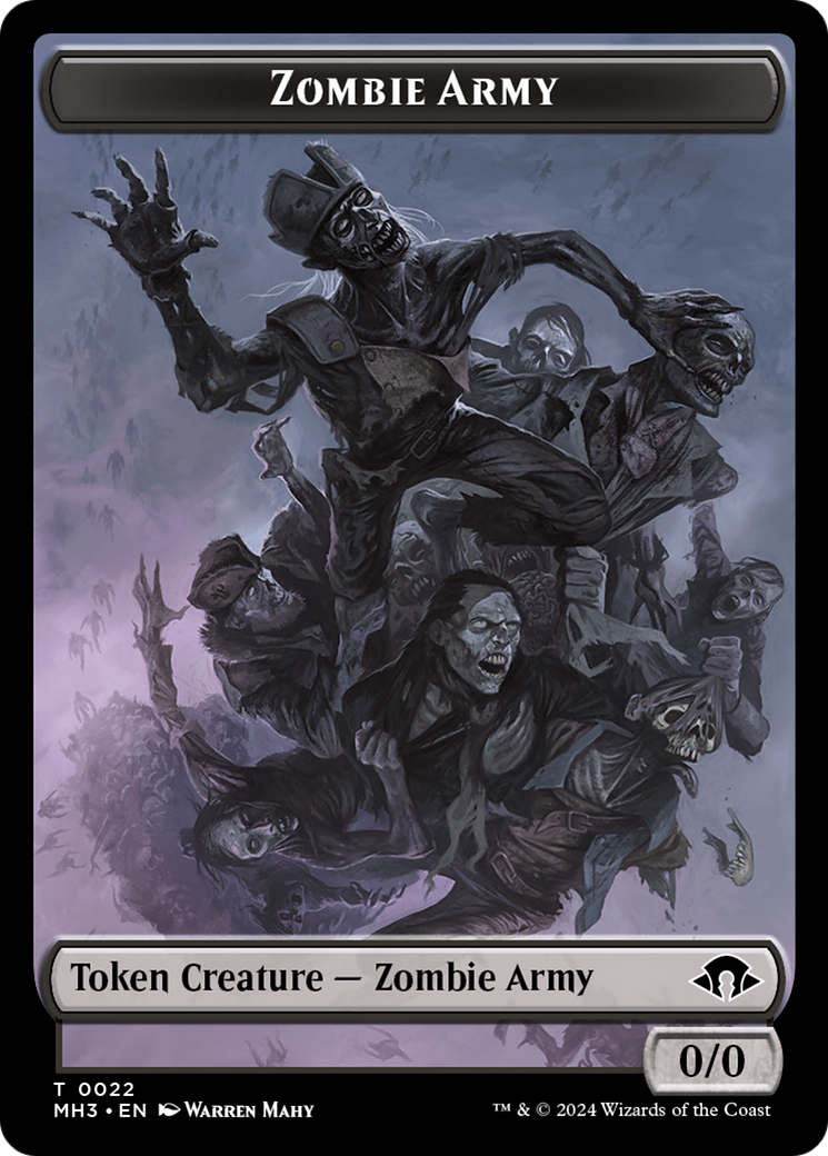 Zombie Army Token [Modern Horizons 3 Tokens] | North Valley Games