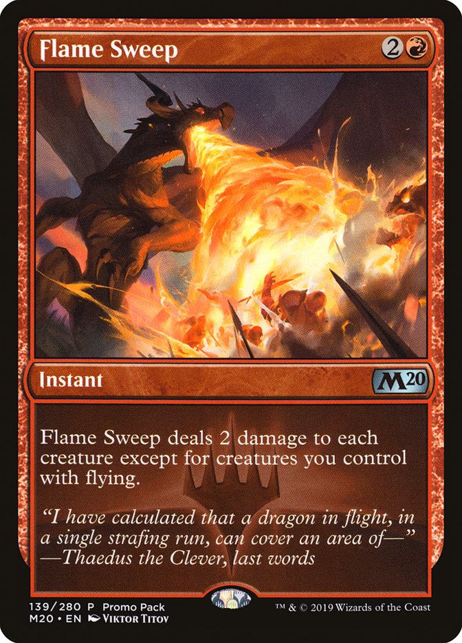 Flame Sweep (Promo Pack) [Core Set 2020 Promos] | North Valley Games