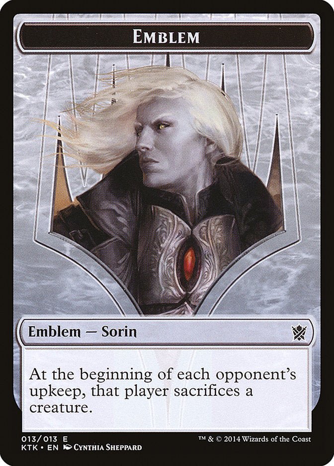 Sorin, Solemn Visitor Emblem [Khans of Tarkir Tokens] | North Valley Games