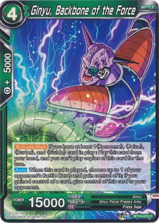 Ginyu, Backbone of the Force (BT10-076) [Rise of the Unison Warrior 2nd Edition] | North Valley Games