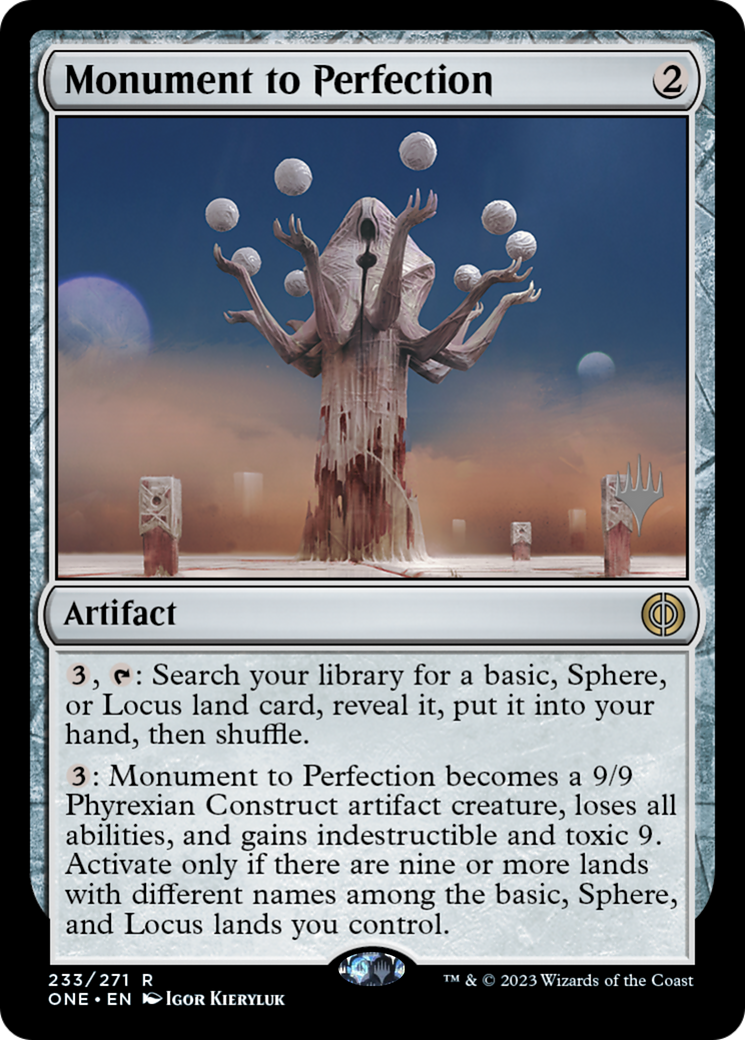 Monument to Perfection (Promo Pack) [Phyrexia: All Will Be One Promos] | North Valley Games