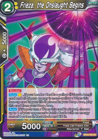 Frieza, the Onslaught Begins (BT12-102) [Vicious Rejuvenation] | North Valley Games