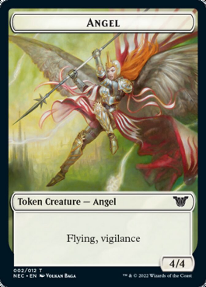 Angel // Elephant Double-Sided Token [Kamigawa: Neon Dynasty Commander Tokens] | North Valley Games