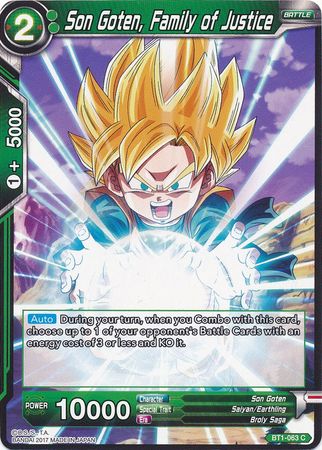 Son Goten, Family of Justice (BT1-063) [Galactic Battle] | North Valley Games