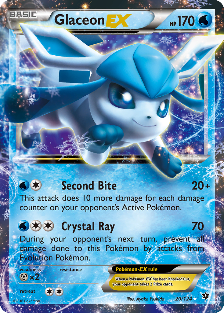 Glaceon EX (20/124) [XY: Fates Collide] | North Valley Games