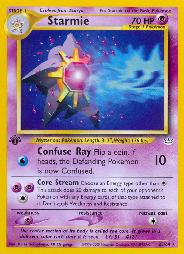 Starmie (25/64) [Neo Revelation 1st Edition] | North Valley Games