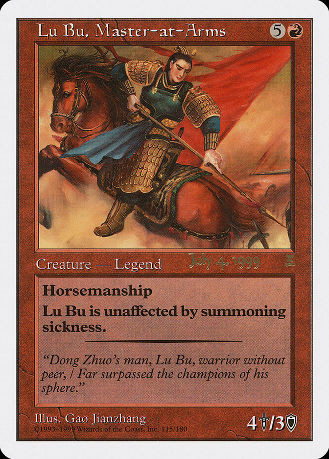 Lu Bu, Master-at-Arms (July 4, 1999) [Portal Three Kingdoms Promos] | North Valley Games