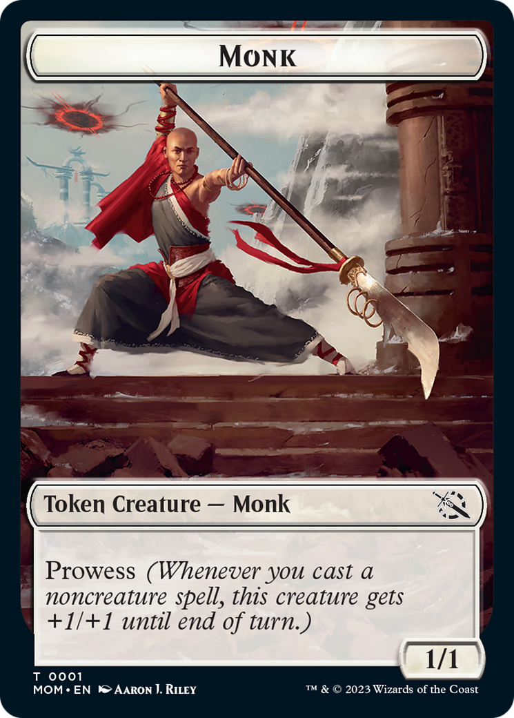 Monk // Kraken Double-Sided Token [March of the Machine Tokens] | North Valley Games