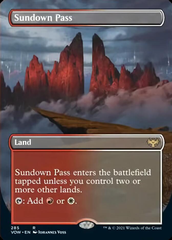 Sundown Pass (Borderless Alternate Art) [Innistrad: Crimson Vow] | North Valley Games