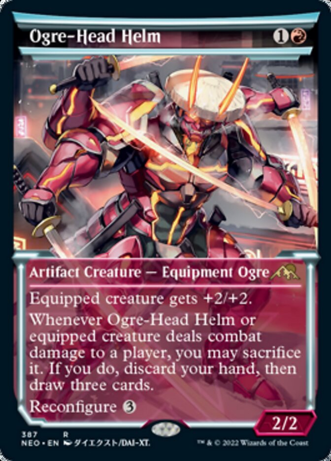 Ogre-Head Helm (Showcase Soft Glow) [Kamigawa: Neon Dynasty] | North Valley Games