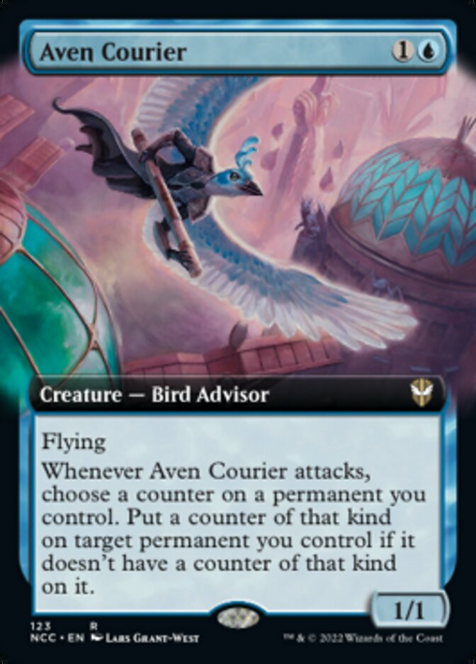 Aven Courier (Extended Art) [Streets of New Capenna Commander] | North Valley Games