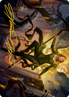 Sigarda, Champion of Light Art Card (Gold-Stamped Signature) [Innistrad: Midnight Hunt Art Series] | North Valley Games