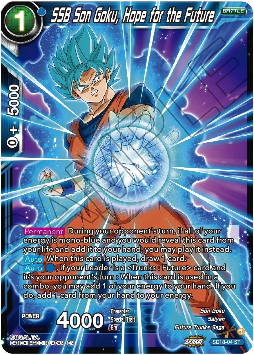 SSB Son Goku, Hope for the Future (SD18-04) [Dawn of the Z-Legends] | North Valley Games