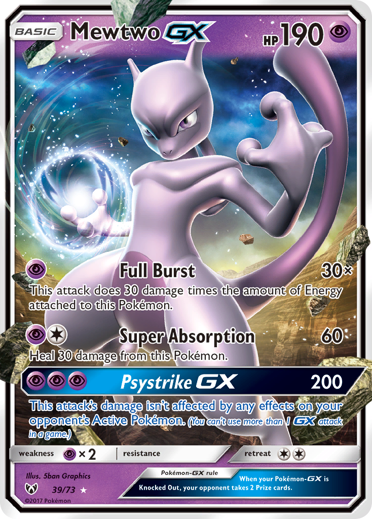 Mewtwo GX (39/73) [Sun & Moon: Shining Legends] | North Valley Games