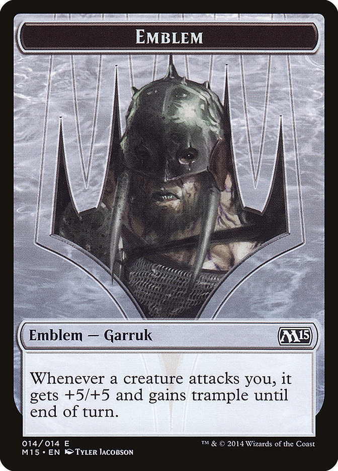 Garruk, Apex Predator Emblem [Magic 2015 Tokens] | North Valley Games