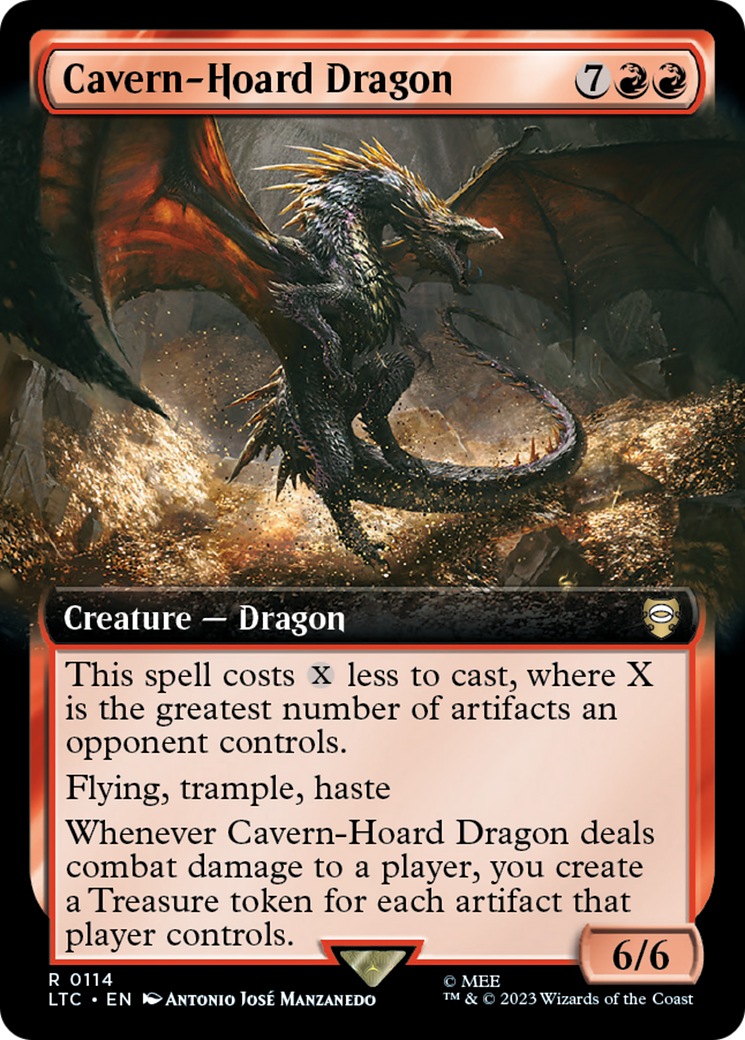 Cavern-Hoard Dragon (Extended Art) [The Lord of the Rings: Tales of Middle-Earth Commander] | North Valley Games