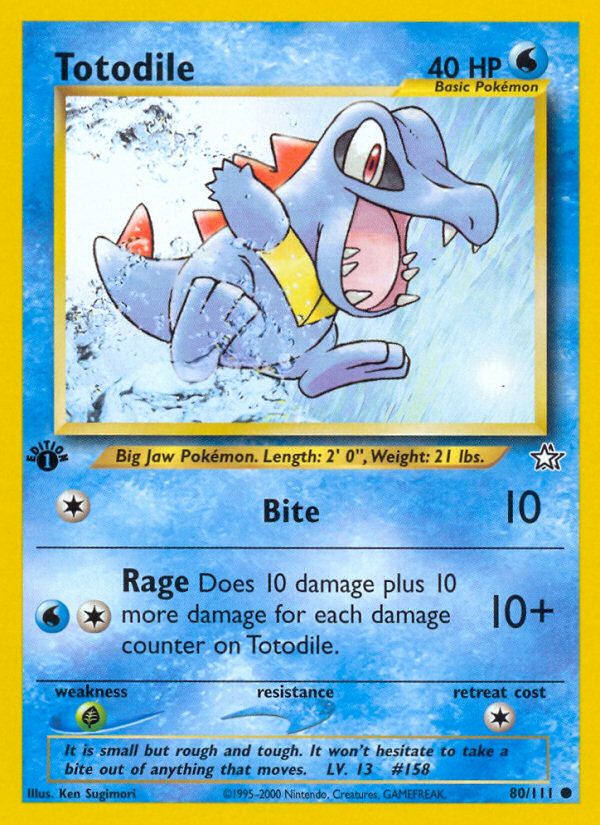 Totodile (80/111) [Neo Genesis 1st Edition] | North Valley Games