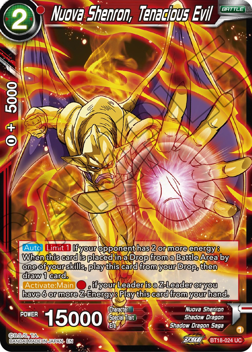 Nuova Shenron, Tenacious Evil (BT18-024) [Dawn of the Z-Legends] | North Valley Games