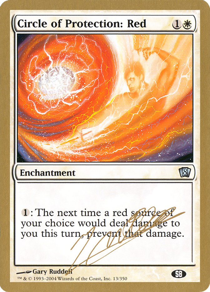 Circle of Protection: Red (Julien Nuijten) (SB) [World Championship Decks 2004] | North Valley Games