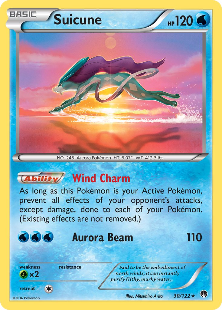 Suicune (30/122) (Cosmos Holo) (Blister Exclusive) [XY: BREAKpoint] | North Valley Games