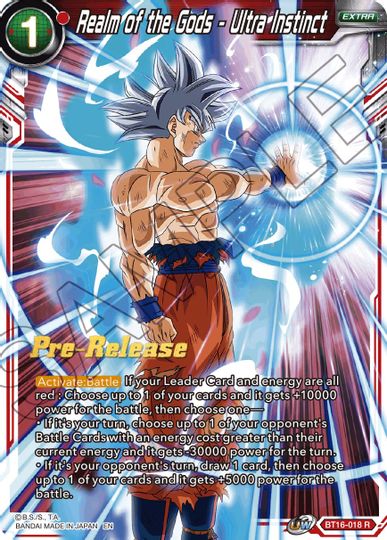 Realm of the Gods - Ultra Instinct (BT16-018) [Realm of the Gods Prerelease Promos] | North Valley Games