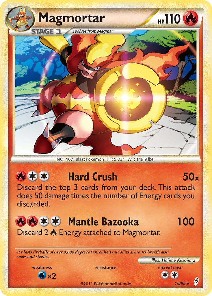 Magmortar (16/95) (Theme Deck Exclusive) [HeartGold & SoulSilver: Call of Legends] | North Valley Games