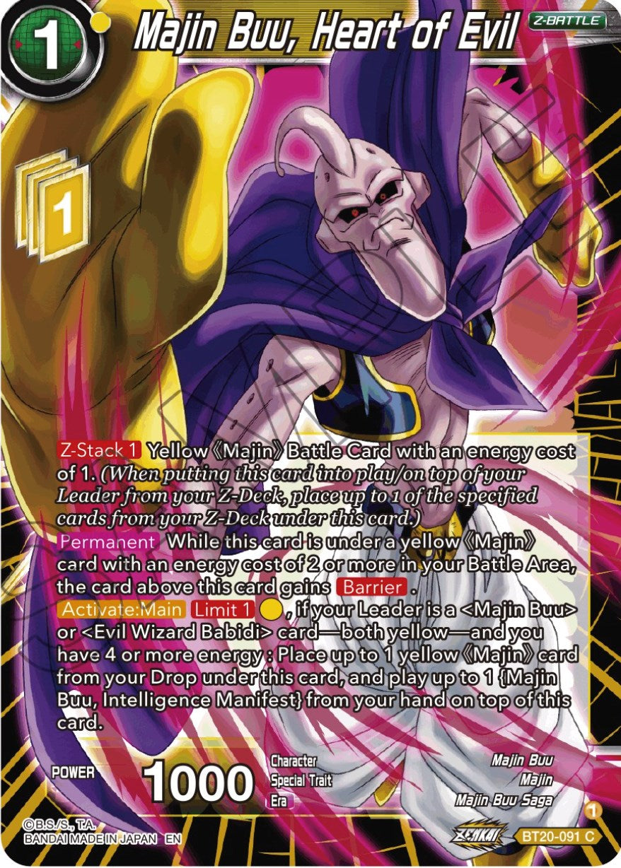 Majin Buu, Heart of Evil (BT20-091) [Power Absorbed] | North Valley Games