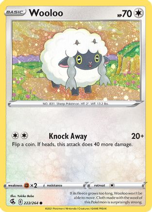 Wooloo (222/264) (Cosmos Holo) [Sword & Shield: Fusion Strike] | North Valley Games