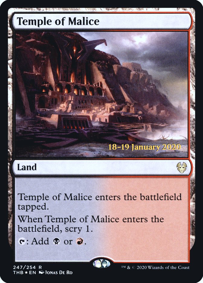 Temple of Malice [Theros Beyond Death Prerelease Promos] | North Valley Games