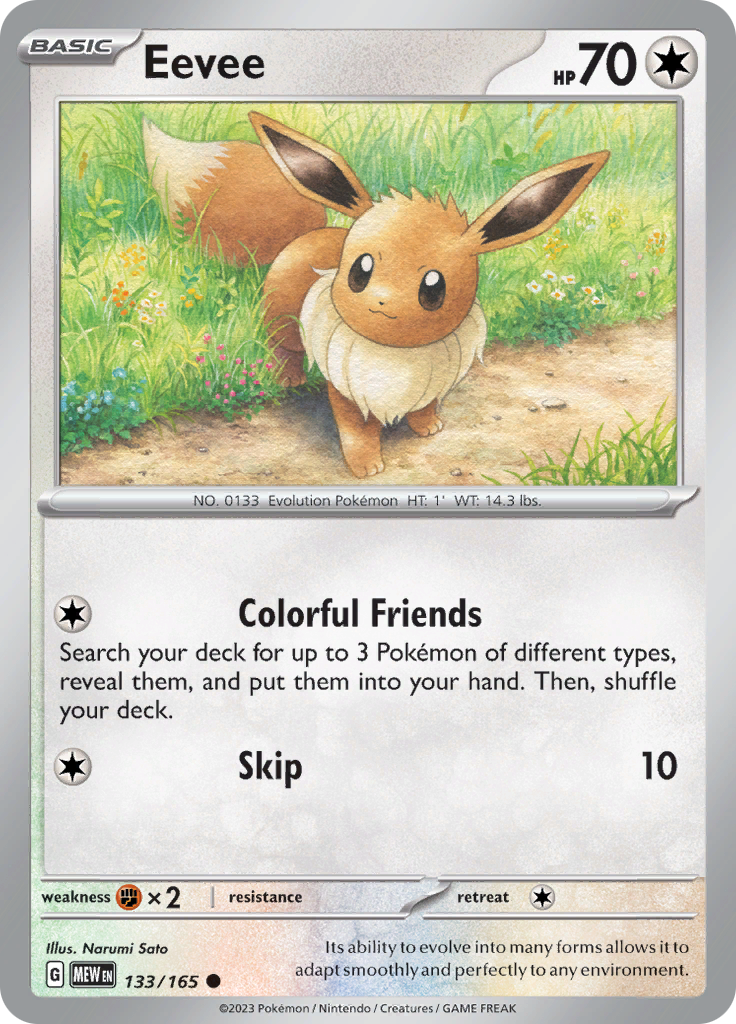 Eevee (133/165) [Scarlet & Violet: 151] | North Valley Games