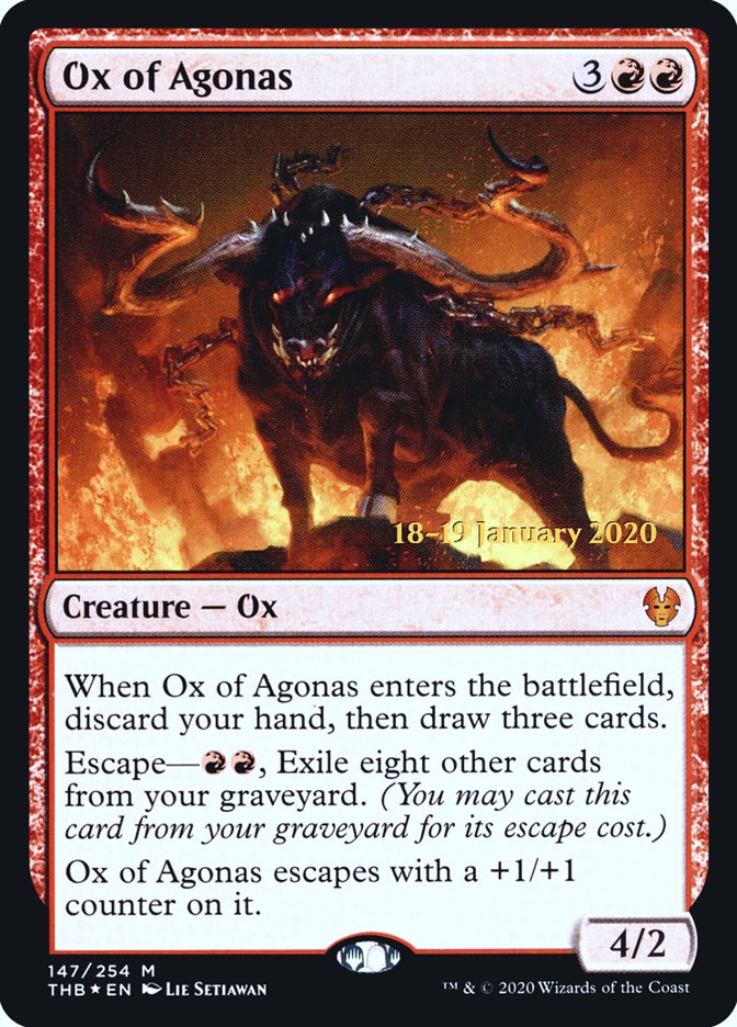 Ox of Agonas [Theros Beyond Death Prerelease Promos] | North Valley Games