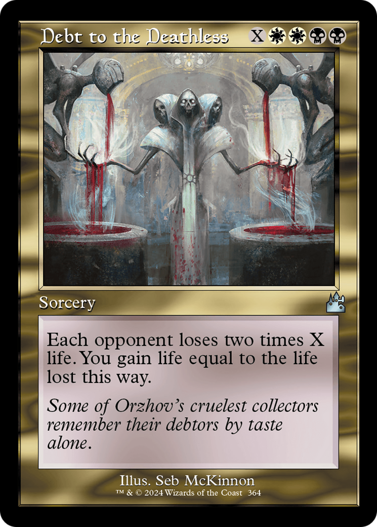 Debt to the Deathless (Retro Frame) [Ravnica Remastered] | North Valley Games