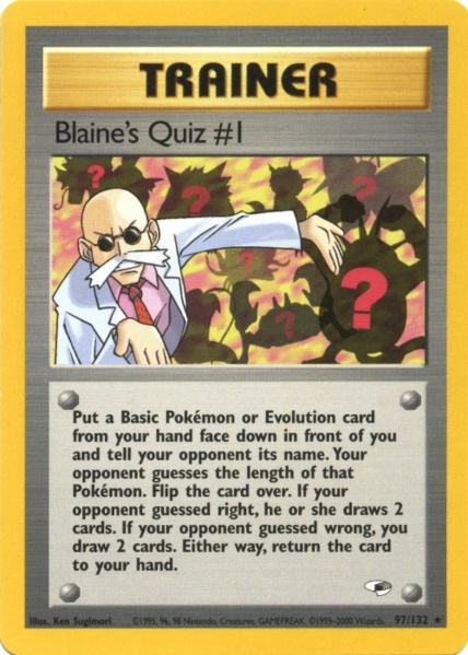 Blaine's Quiz #1 (97/132) [Gym Heroes Unlimited] | North Valley Games