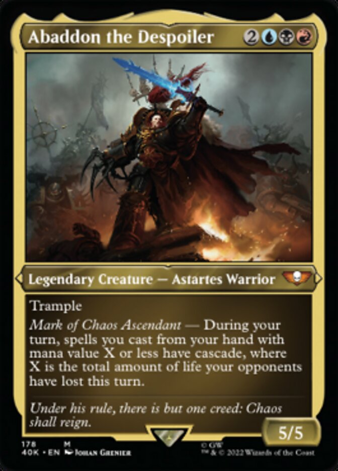Abaddon the Despoiler (Display Commander) (Surge Foil) [Warhammer 40,000] | North Valley Games