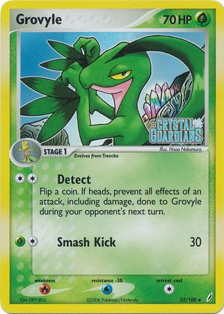 Grovyle (32/100) (Stamped) [EX: Crystal Guardians] | North Valley Games