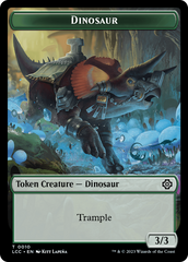 City's Blessing // Dinosaur Double-Sided Token [The Lost Caverns of Ixalan Commander Tokens] | North Valley Games