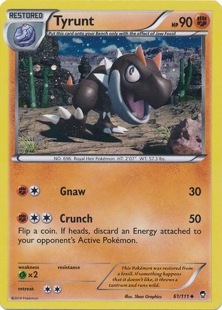 Tyrunt (61/111) (Cosmos Holo) [XY: Furious Fists] | North Valley Games